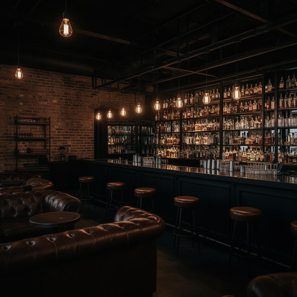 Industriálny cocktail bar