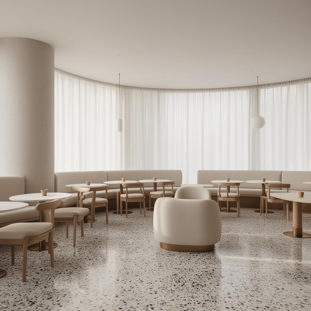 Minimalistické lobby café